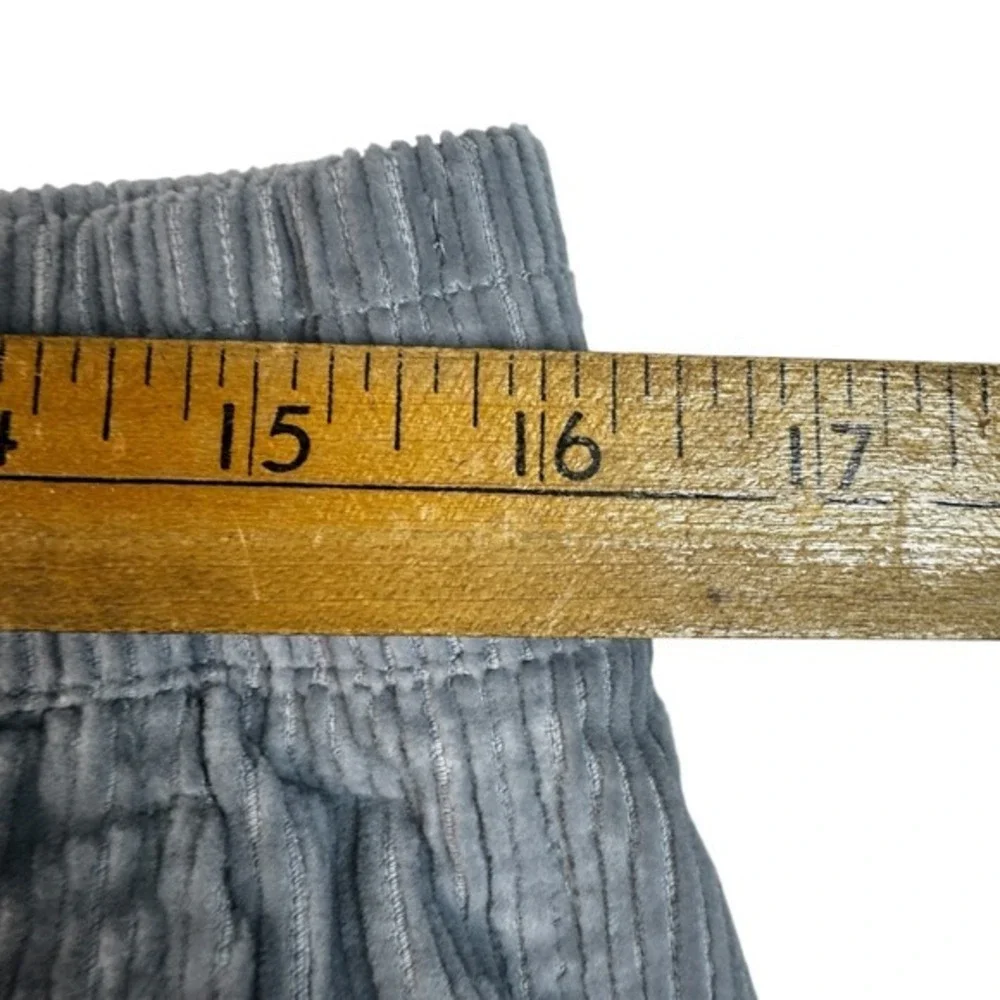 GAP Mens Corduroy Pleated Pants Elastic Waist Gray Large Casual‎ Trousers